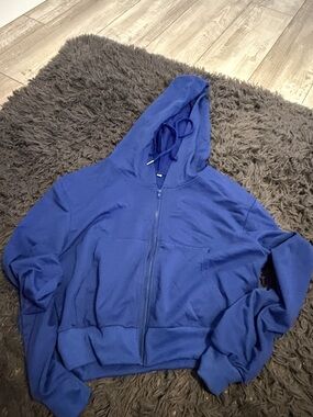 SHEIN Royal Blue Zip-Up Hoodie